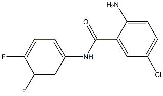 2-amino-5-chloro-N-(3,4-difluorophenyl)benzamide Struktur