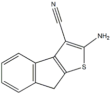 2-amino-8H-indeno[2,1-b]thiophene-3-carbonitrile Struktur