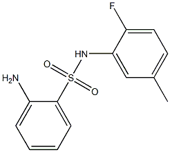 2-amino-N-(2-fluoro-5-methylphenyl)benzene-1-sulfonamide Struktur