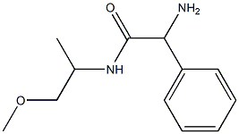 2-amino-N-(2-methoxy-1-methylethyl)-2-phenylacetamide Struktur