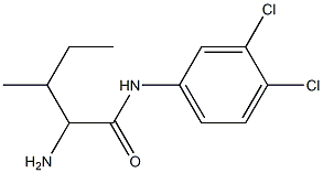 2-amino-N-(3,4-dichlorophenyl)-3-methylpentanamide Struktur