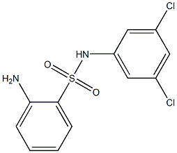 2-amino-N-(3,5-dichlorophenyl)benzene-1-sulfonamide Struktur