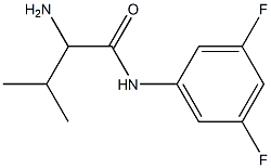 2-amino-N-(3,5-difluorophenyl)-3-methylbutanamide Struktur