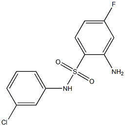 2-amino-N-(3-chlorophenyl)-4-fluorobenzene-1-sulfonamide Struktur