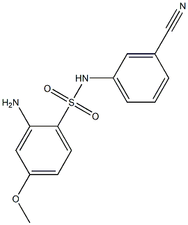 2-amino-N-(3-cyanophenyl)-4-methoxybenzene-1-sulfonamide Struktur