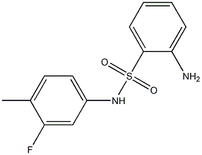 2-amino-N-(3-fluoro-4-methylphenyl)benzenesulfonamide Struktur