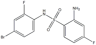 2-amino-N-(4-bromo-2-fluorophenyl)-4-fluorobenzene-1-sulfonamide Struktur