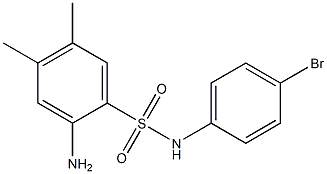 2-amino-N-(4-bromophenyl)-4,5-dimethylbenzene-1-sulfonamide Struktur