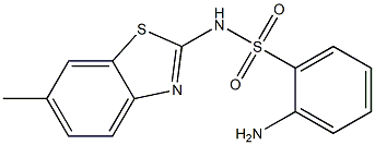 2-amino-N-(6-methyl-1,3-benzothiazol-2-yl)benzene-1-sulfonamide Struktur