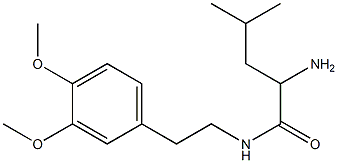 2-amino-N-[2-(3,4-dimethoxyphenyl)ethyl]-4-methylpentanamide Struktur