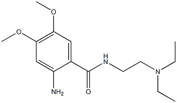 2-amino-N-[2-(diethylamino)ethyl]-4,5-dimethoxybenzamide Struktur