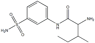 2-amino-N-[3-(aminosulfonyl)phenyl]-3-methylpentanamide Struktur