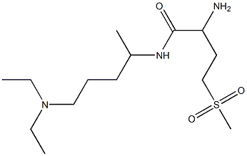 2-amino-N-[5-(diethylamino)pentan-2-yl]-4-methanesulfonylbutanamide Struktur