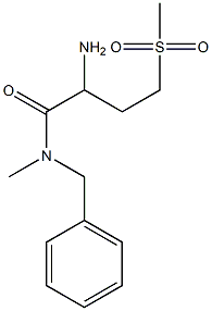 2-amino-N-benzyl-N-methyl-4-(methylsulfonyl)butanamide Struktur