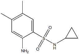 2-amino-N-cyclopropyl-4,5-dimethylbenzene-1-sulfonamide Struktur