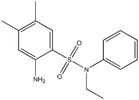 2-amino-N-ethyl-4,5-dimethyl-N-phenylbenzene-1-sulfonamide Struktur