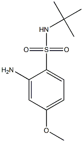 2-amino-N-tert-butyl-4-methoxybenzene-1-sulfonamide Struktur