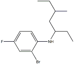 2-bromo-4-fluoro-N-(5-methylheptan-3-yl)aniline Struktur