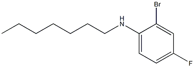 2-bromo-4-fluoro-N-heptylaniline Struktur