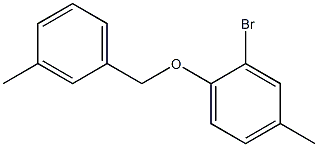 2-bromo-4-methyl-1-[(3-methylphenyl)methoxy]benzene Struktur