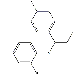 2-bromo-4-methyl-N-[1-(4-methylphenyl)propyl]aniline Struktur