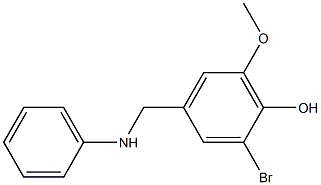 2-bromo-6-methoxy-4-[(phenylamino)methyl]phenol Struktur