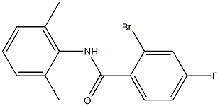 2-bromo-N-(2,6-dimethylphenyl)-4-fluorobenzamide Struktur