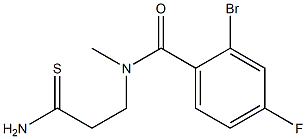 2-bromo-N-(2-carbamothioylethyl)-4-fluoro-N-methylbenzamide Struktur