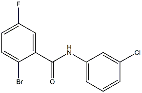 2-bromo-N-(3-chlorophenyl)-5-fluorobenzamide Struktur