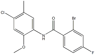 2-bromo-N-(4-chloro-2-methoxy-5-methylphenyl)-4-fluorobenzamide Struktur