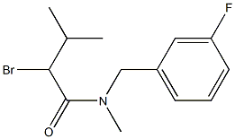 2-bromo-N-[(3-fluorophenyl)methyl]-N,3-dimethylbutanamide Struktur