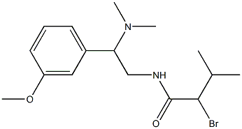 2-bromo-N-[2-(dimethylamino)-2-(3-methoxyphenyl)ethyl]-3-methylbutanamide Struktur