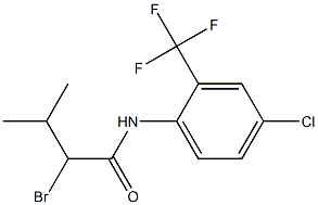 2-bromo-N-[4-chloro-2-(trifluoromethyl)phenyl]-3-methylbutanamide Struktur