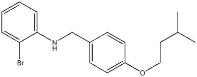 2-bromo-N-{[4-(3-methylbutoxy)phenyl]methyl}aniline Struktur