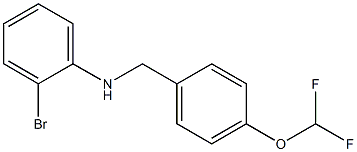 2-bromo-N-{[4-(difluoromethoxy)phenyl]methyl}aniline Struktur