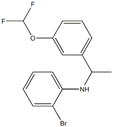 2-bromo-N-{1-[3-(difluoromethoxy)phenyl]ethyl}aniline Struktur