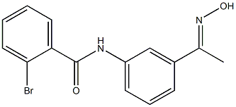 2-bromo-N-{3-[(1E)-N-hydroxyethanimidoyl]phenyl}benzamide Struktur