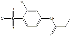 2-chloro-4-propanamidobenzene-1-sulfonyl chloride Struktur