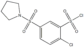 2-chloro-5-(pyrrolidin-1-ylsulfonyl)benzenesulfonyl chloride Struktur