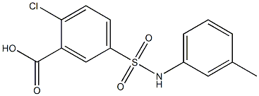 2-chloro-5-[(3-methylphenyl)sulfamoyl]benzoic acid Struktur