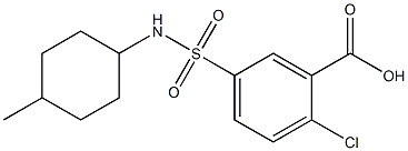 2-chloro-5-[(4-methylcyclohexyl)sulfamoyl]benzoic acid Struktur