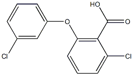 2-chloro-6-(3-chlorophenoxy)benzoic acid Struktur