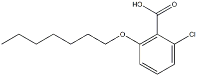 2-chloro-6-(heptyloxy)benzoic acid Struktur