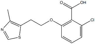 2-chloro-6-[2-(4-methyl-1,3-thiazol-5-yl)ethoxy]benzoic acid Struktur