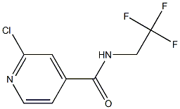 2-chloro-N-(2,2,2-trifluoroethyl)pyridine-4-carboxamide Struktur