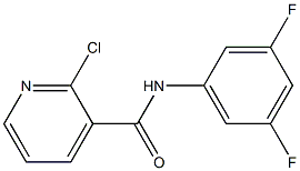 2-chloro-N-(3,5-difluorophenyl)pyridine-3-carboxamide Struktur