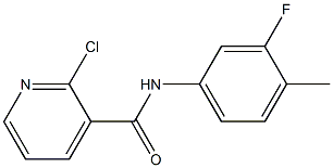 2-chloro-N-(3-fluoro-4-methylphenyl)pyridine-3-carboxamide Struktur