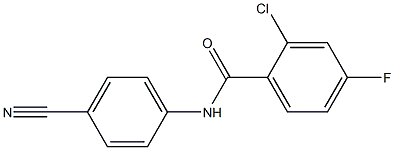 2-chloro-N-(4-cyanophenyl)-4-fluorobenzamide Struktur