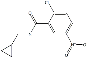 2-chloro-N-(cyclopropylmethyl)-5-nitrobenzamide Struktur