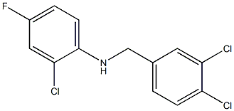 2-chloro-N-[(3,4-dichlorophenyl)methyl]-4-fluoroaniline Struktur